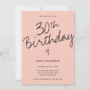 Search for pink 30th birthday invitations Milestone