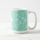 Search for green snowflakes mugs White