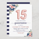 Search for blush and navy quinceanera invitations Floral