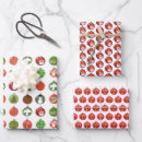 Search for christmas ornament wrapping paper Red