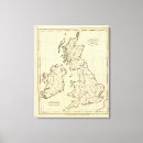 Search for british isles map canvas prints Engraved