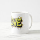 Search for love in bloom mugs Typography
