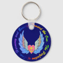 Search for heart wing rounded key rings Winged
