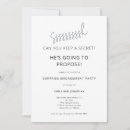 Search for surprise engagement party invitations Black and white