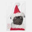 Search for black santa tea towels Pug