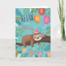 Search for funny sloth birthday cards Animal