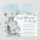 Search for floral elephant baby shower invitations Greenery