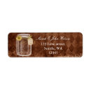 Search for rustic mason jar return address labels Sunflower