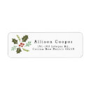 Search for poinsettia return address labels Modern