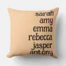 Search for grandchildren names cushions Simple modern typography