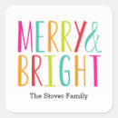 Search for bright stickers Merry and bright