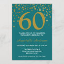 Search for turquoise 60th birthday invitations Sixtieth