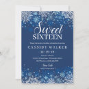Search for snowflake sweet 16 invitations Birthday