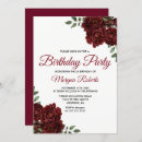 Search for romantic birthday invitations Burgundy