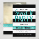 Search for teal blue sweet 16 invitations Minimal