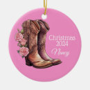 Search for cowgirl boots christmas tree decorations Pink