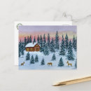 Search for winter deer postcards Cabin
