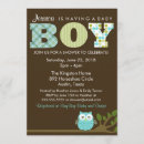 Search for owl baby boy shower invitations Blue