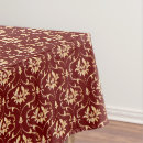 Search for burgundy gold tablecloths Vintage