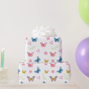 Search for pink butterfly wrapping paper Kids birthday