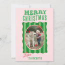 Search for pink and green christmas cards Whimsical