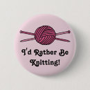 Search for needles badges Ball of yarn