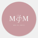 Search for dusty rose pink wedding stickers Modern
