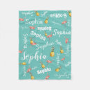 Search for tropical flamingo blankets Pineapple