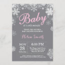 Search for snow baby girl shower invitations Grey