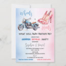Search for wheels or heels gender reveal invitations Baby shower
