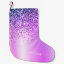 Search for purple christmas stockings Girly