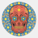Search for blue sugar skulls stickers Dia de los muertos