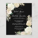 Search for black and ivory bridal shower invitations Rustic