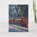 Search for red train christmas cards Winter