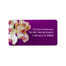 Search for purple orchid return address labels Elegant
