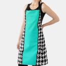 Search for black white houndstooth aprons Chequered