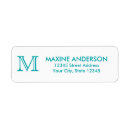 Search for green monogram return address labels Typography