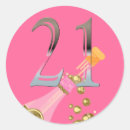 Search for number 21 twenty one stickers Gold