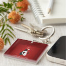 Search for red cat square key rings Heart