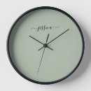 Search for sage green clocks Script