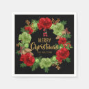 Search for red and gold christmas napkins Modern