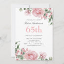 Search for pink 65th birthday invitations Milestone