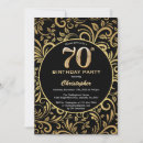 Search for pattern birthday invitations Black and gold