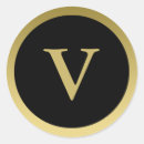 Search for letter v monogram stickers Gold