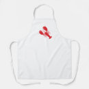 Search for maine lobster aprons Red white