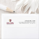 Search for mascot return address labels Elon north carolina