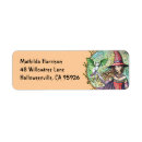 Search for witch cat return address labels Halloween