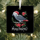 Search for african grey parrot christmas tree decorations Santa