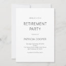 Search for female retirement party invitations Black and white