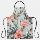 Search for retro flamingo aprons Tropical